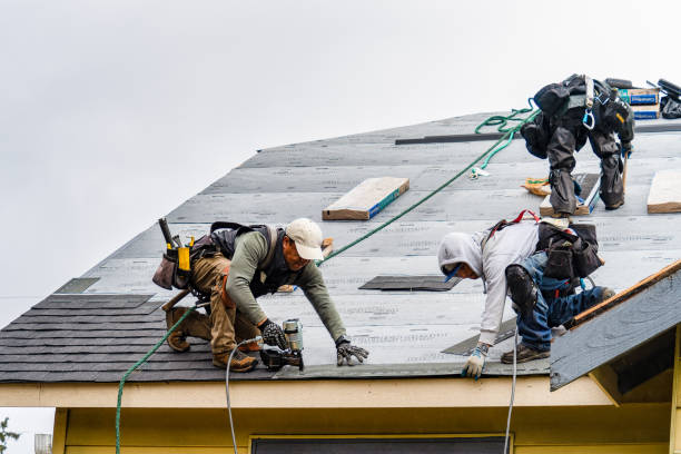 Professional Gutter Installation technician working in Castleberry, AL